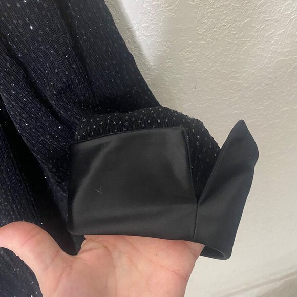 R&M Richards Two-Piece Blazer Top Set Womens Size 18 Black Sparkle‎ Formal Party - Picture 8 of 13